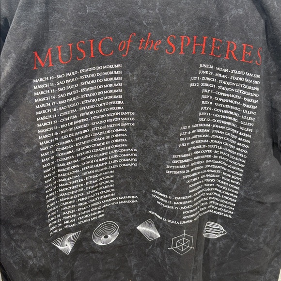 Coldplay Alien Radio Music of the Spheres tour tshirt - Picture 4 of 4